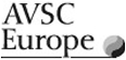 Black and white logo with the text AVSC Europe and a stylized half-shaded sphere next to the word Europe.